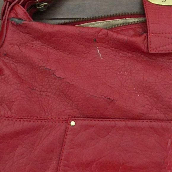 Faux leather red bag - Picture 4 of 5